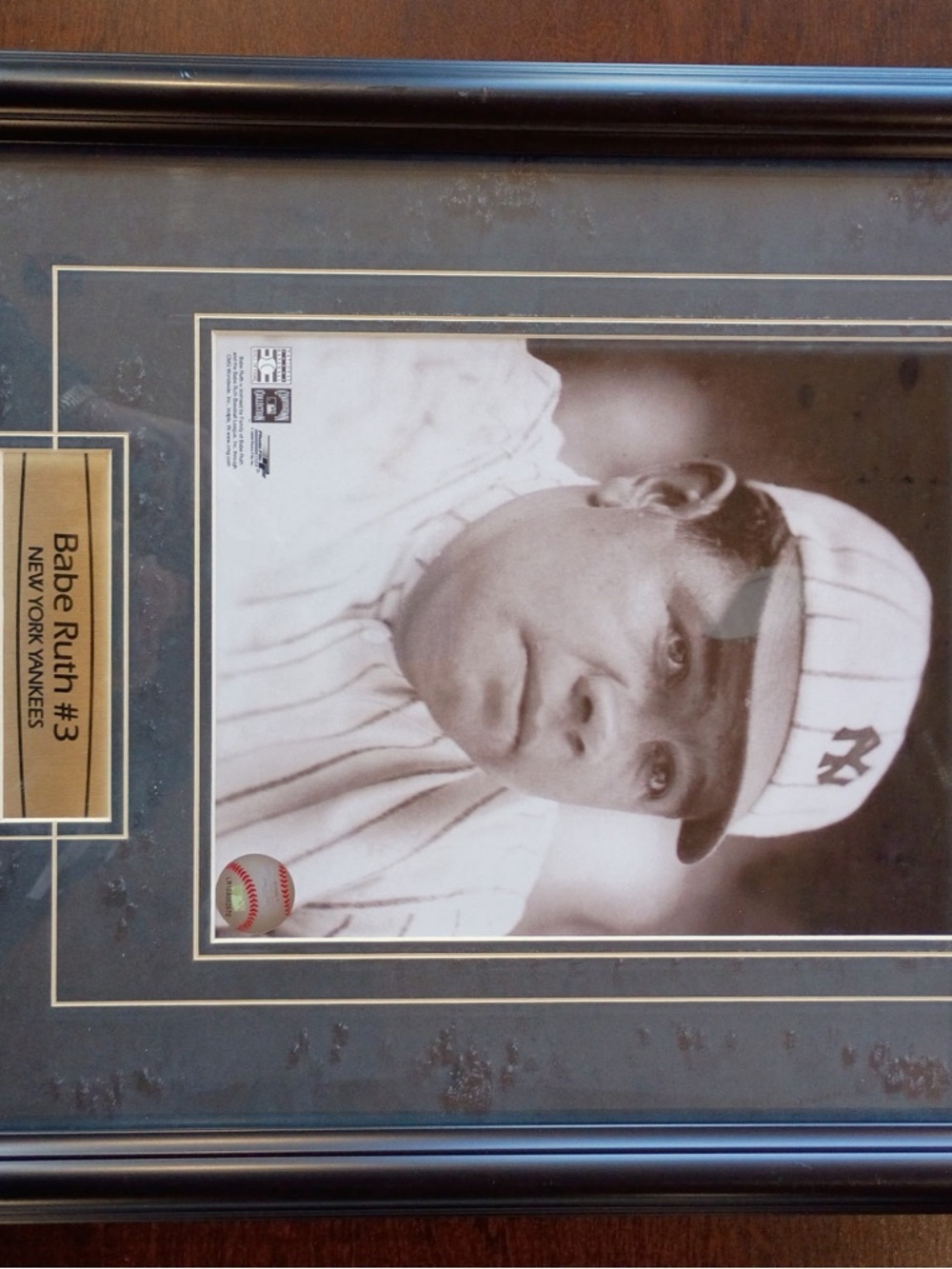 Babe Ruth Framed Photo Yankees MLB Cooperstown Collection Wall Art Licensed - Picture 2 of 9